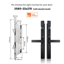 [Grill Door Smart Lock] Tuya Smart Door Lock Double Sided System Waterproof Digital Lock for Grill Door 5 In 1 Digital Lock with Doorbell Function for Sliding Door
