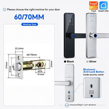 5 In 1 Tuya WiFi Smart Door Lock with Doorbell APP Remote Unlock Fingerprint Digital Lock Tombol Pintu Bilik Password Electronic Lock for Home Wooden Door