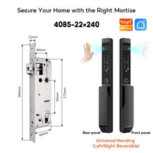 [New Grill Lock] 7 In 1 Tuya Smart Door Lock Fully Automatic Double Sided Lock 3D Face + Palm Recognition Waterproof Sliding Door Lock for Gate Door