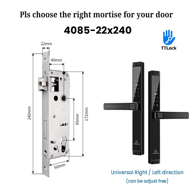 [Grill Door Lock] TTLOCK Double Sided Smart lock Waterproof Double Side System Digital Lock with Doorbell Bluetooth Smart Grill Door Lock