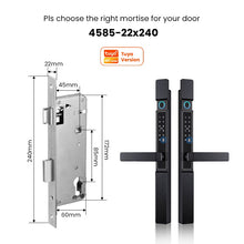 [Grill Door Smart Lock] Tuya Smart Door Lock Double Sided System Waterproof Digital Lock for Grill Door 5 In 1 Digital Lock with Doorbell Function for Sliding Door