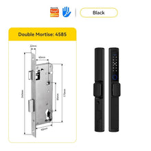 Tuya/TTLOCK Waterproof Smart Door Lock Anti Theft Zinc Alloy Sliding Door Lock with Short Handle Semi-Automatic Fingerprint Digital Lock For Aluminum Door
