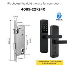 TTLOCK Smart Door Lock with Doorbell APP Management Fingerprint Tombol Pintu Rumah Anti Theft Password Digital Lock Door Knob for Home Wooden Door