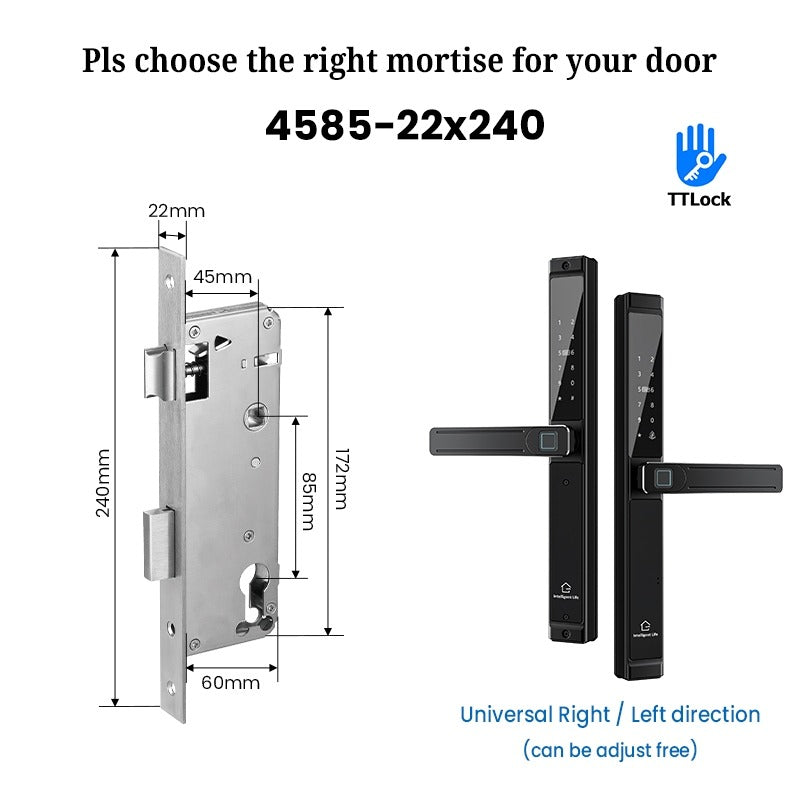 [Grill Door Lock] TTLOCK Double Sided Smart lock Waterproof Double Side System Digital Lock with Doorbell Bluetooth Smart Grill Door Lock