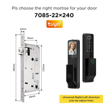 [Video Surveillance] Tuya Smart Door Lock 3D Face Palmprint Unlock Fully Automatic Digital Door Lock APP User Management Remote Unlock Fingerprint Tombol Pintu Rumah for Wooden Door