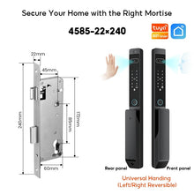 [New Grill Lock] 7 In 1 Tuya Smart Door Lock Fully Automatic Double Sided Lock 3D Face + Palm Recognition Waterproof Sliding Door Lock for Gate Door