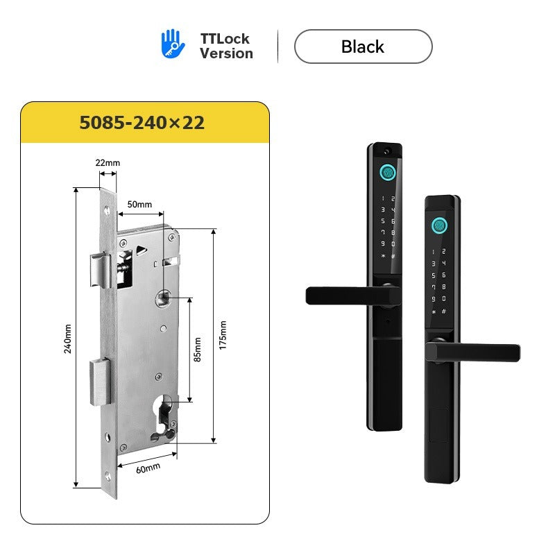 [Smart Grill Door Lock] TTLOCK Smart Door Lock Double Side Outdoor Waterproof Digital Lock with Doorbell Aluminum Door Electronic Lock Fingerprint/Password/IC Card/Key Unlock