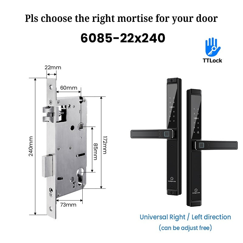 [Grill Door Lock] TTLOCK Double Sided Smart lock Waterproof Double Side System Digital Lock with Doorbell Bluetooth Smart Grill Door Lock