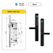 [Smart Grill Door Lock] TTLOCK Smart Door Lock Double Side Outdoor Waterproof Digital Lock with Doorbell Aluminum Door Electronic Lock Fingerprint/Password/IC Card/Key Unlock