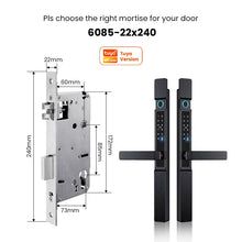 [Grill Door Smart Lock] Tuya Smart Door Lock Double Sided System Waterproof Digital Lock for Grill Door 5 In 1 Digital Lock with Doorbell Function for Sliding Door