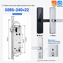 5 In 1 Tuya WiFi Smart Door Lock with Doorbell APP Remote Unlock Fingerprint Digital Lock Tombol Pintu Bilik Password Electronic Lock for Home Wooden Door