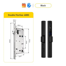 Tuya/TTLOCK Waterproof Smart Door Lock Anti Theft Zinc Alloy Sliding Door Lock with Short Handle Semi-Automatic Fingerprint Digital Lock For Aluminum Door