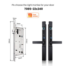 [Grill Door Smart Lock] Tuya Smart Door Lock Double Sided System Waterproof Digital Lock for Grill Door 5 In 1 Digital Lock with Doorbell Function for Sliding Door