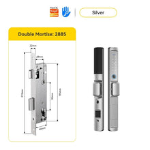 Tuya/TTLOCK Waterproof Smart Door Lock Anti Theft Zinc Alloy Sliding Door Lock with Short Handle Semi-Automatic Fingerprint Digital Lock For Aluminum Door