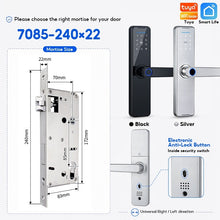 5 In 1 Tuya WiFi Smart Door Lock with Doorbell APP Remote Unlock Fingerprint Digital Lock Tombol Pintu Bilik Password Electronic Lock for Home Wooden Door
