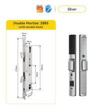 Tuya/TTLOCK Waterproof Smart Door Lock Anti Theft Zinc Alloy Sliding Door Lock with Short Handle Semi-Automatic Fingerprint Digital Lock For Aluminum Door