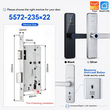 5 In 1 Tuya WiFi Smart Door Lock with Doorbell APP Remote Unlock Fingerprint Digital Lock Tombol Pintu Bilik Password Electronic Lock for Home Wooden Door