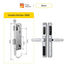 [Doorbell Function] 5 In 1 Tuya Smart Door Lock Waterproof Fingerprint Sliding Door Lock Zinc Alloy Electronic Lock Digital Password Lock For Aluminum Door