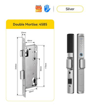 Tuya/TTLOCK Waterproof Smart Door Lock Anti Theft Zinc Alloy Sliding Door Lock with Short Handle Semi-Automatic Fingerprint Digital Lock For Aluminum Door