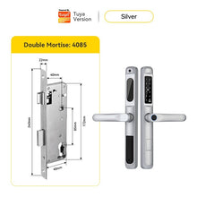 [Doorbell Function] 5 In 1 Tuya Smart Door Lock Waterproof Fingerprint Sliding Door Lock Zinc Alloy Electronic Lock Digital Password Lock For Aluminum Door