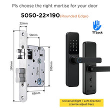 TTLOCK Smart Door Lock with Doorbell APP Management Fingerprint Tombol Pintu Rumah Anti Theft Password Digital Lock Door Knob for Home Wooden Door