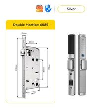 Tuya/TTLOCK Waterproof Smart Door Lock Anti Theft Zinc Alloy Sliding Door Lock with Short Handle Semi-Automatic Fingerprint Digital Lock For Aluminum Door