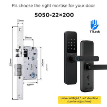 TTLOCK Smart Door Lock with Doorbell APP Management Fingerprint Tombol Pintu Rumah Anti Theft Password Digital Lock Door Knob for Home Wooden Door