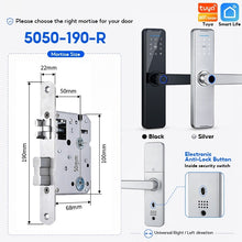 5 In 1 Tuya WiFi Smart Door Lock with Doorbell APP Remote Unlock Fingerprint Digital Lock Tombol Pintu Bilik Password Electronic Lock for Home Wooden Door