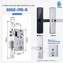 [Ready Stock] 5 In 1 TTLOCK Smart Door Lock Fingerprint Lock Pintu Rumah APP Remote Unlock Password Digital Lock for Woodern Door APP Management Google Home Amazon Alexa