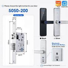 5 In 1 Tuya WiFi Smart Door Lock with Doorbell APP Remote Unlock Fingerprint Digital Lock Tombol Pintu Bilik Password Electronic Lock for Home Wooden Door