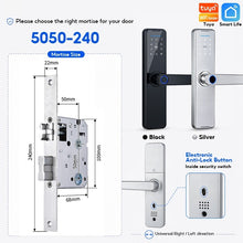 5 In 1 Tuya WiFi Smart Door Lock with Doorbell APP Remote Unlock Fingerprint Digital Lock Tombol Pintu Bilik Password Electronic Lock for Home Wooden Door