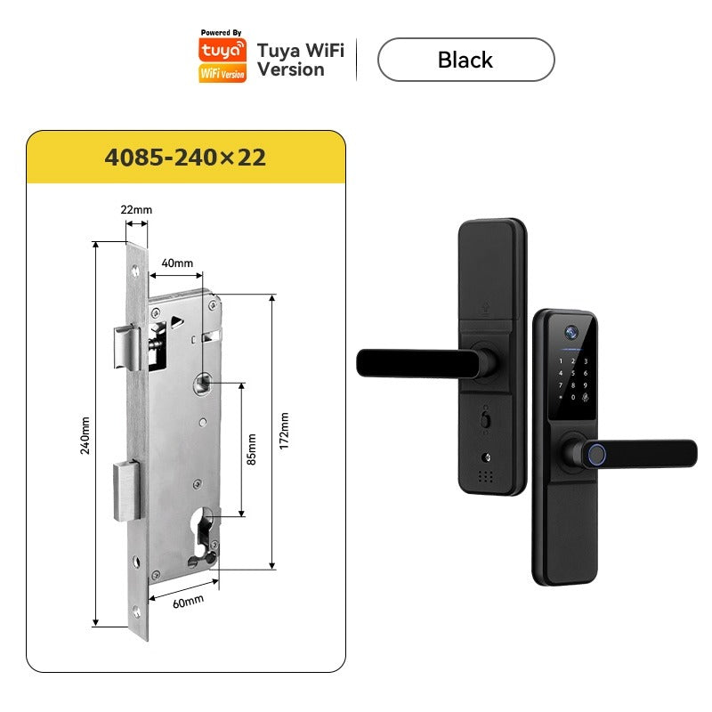 Tuya Smart Lock With Security Camera App Remote Unlock 5 In 1 Digital Lock With Doorbell For Home Fingerprint Password IC Card Key Unlock
