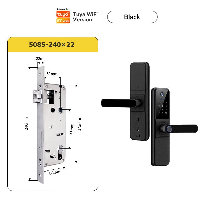 Tuya Smart Lock With Security Camera App Remote Unlock 5 In 1 Digital Lock With Doorbell For Home Fingerprint Password IC Card Key Unlock