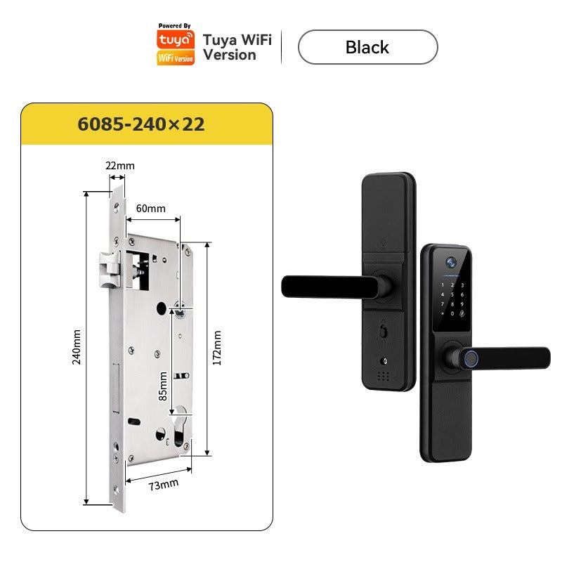 Tuya Smart Lock With Security Camera App Remote Unlock 5 In 1 Digital Lock With Doorbell For Home Fingerprint Password IC Card Key Unlock