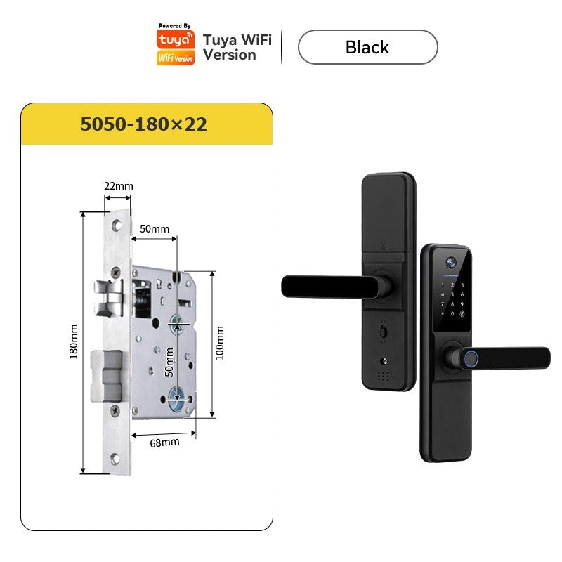 Tuya Smart Lock With Security Camera App Remote Unlock 5 In 1 Digital Lock With Doorbell For Home Fingerprint Password IC Card Key Unlock