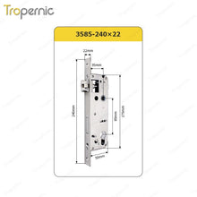 50/72/85 Series Wooden/Metal/Hotel/Glass Fingerprint Combination Electronic Induction Universal Mortise Door Lock