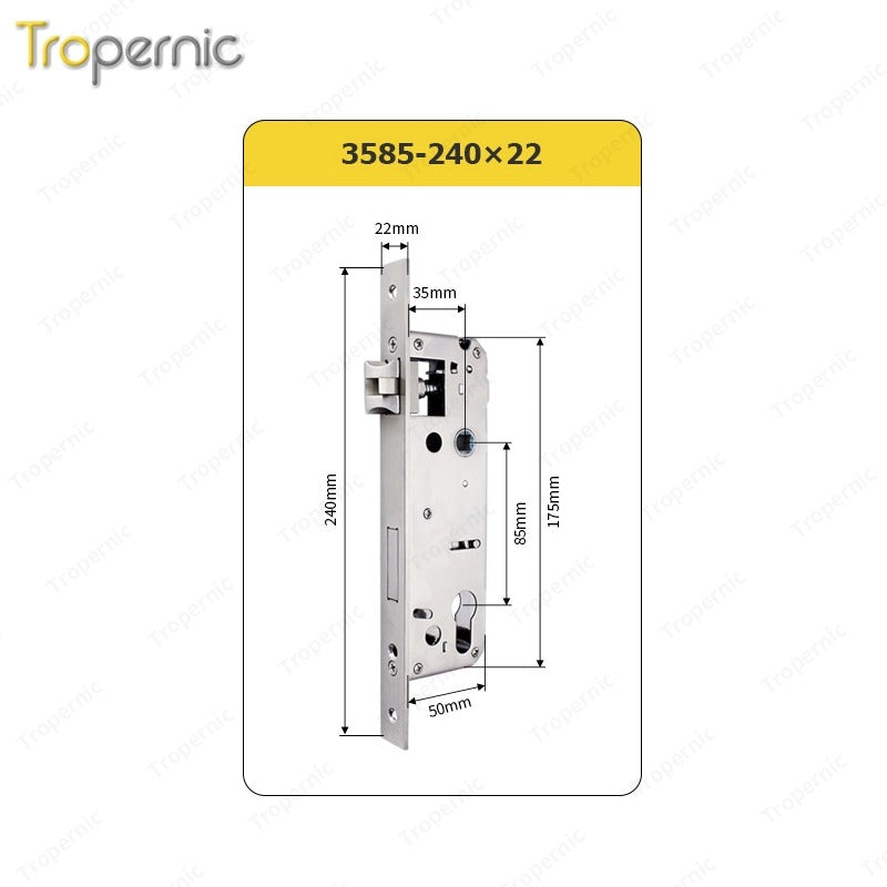 50/72/85 Series Wooden/Metal/Hotel/Glass Fingerprint Combination Electronic Induction Universal Mortise Door Lock