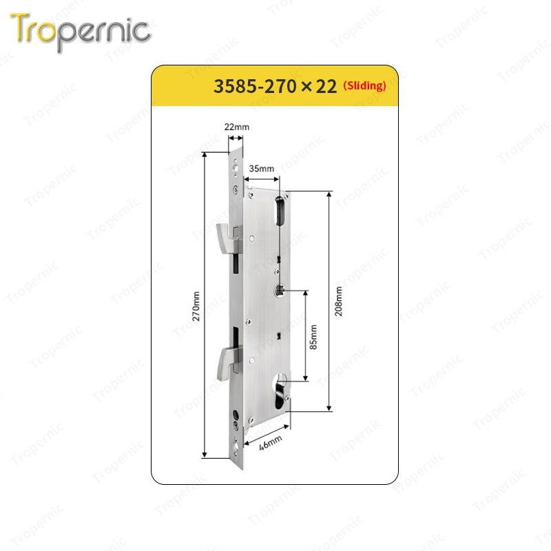 50/72/85 Series Wooden/Metal/Hotel/Glass Fingerprint Combination Electronic Induction Universal Mortise Door Lock
