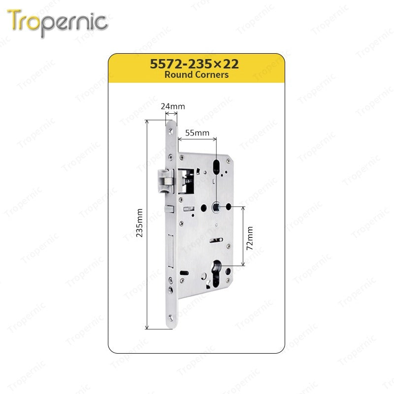 50/72/85 Series Wooden/Metal/Hotel/Glass Fingerprint Combination Electronic Induction Universal Mortise Door Lock