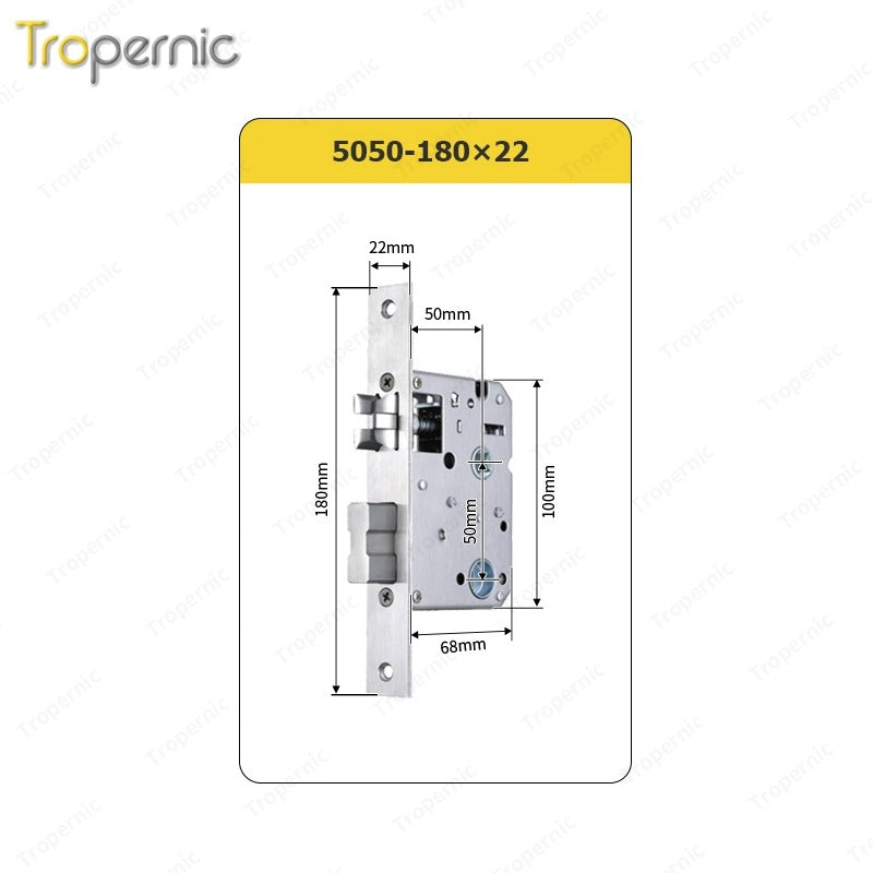 50/72/85 Series Wooden/Metal/Hotel/Glass Fingerprint Combination Electronic Induction Universal Mortise Door Lock