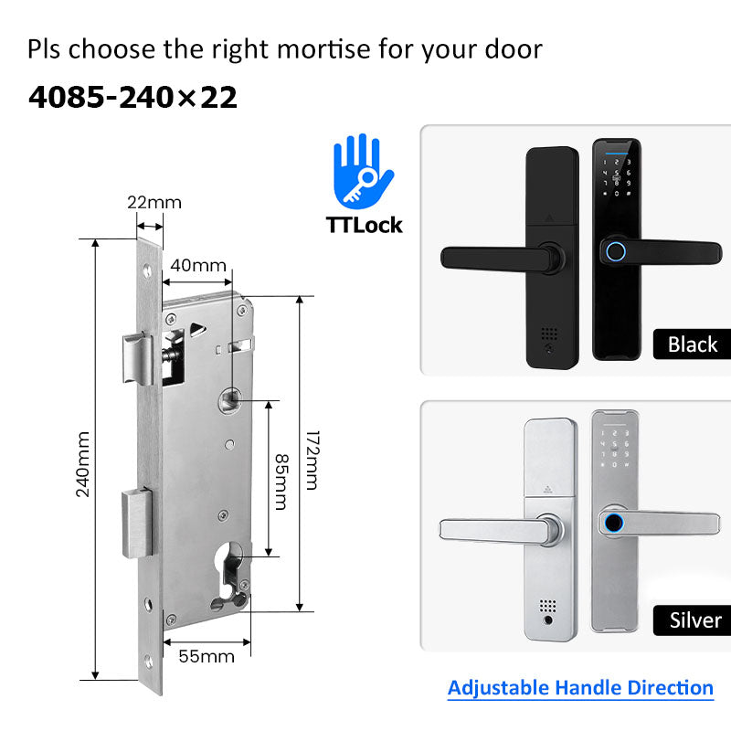 [Ready Stock] 5 In 1 TTLOCK Smart Door Lock Fingerprint Lock Pintu Rumah APP Remote Unlock Password Digital Lock for Woodern Door APP Management Google Home Amazon Alexa