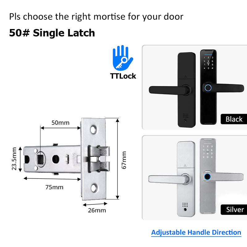 [Ready Stock] 5 In 1 TTLOCK Smart Door Lock Fingerprint Lock Pintu Rumah APP Remote Unlock Password Digital Lock for Woodern Door APP Management Google Home Amazon Alexa