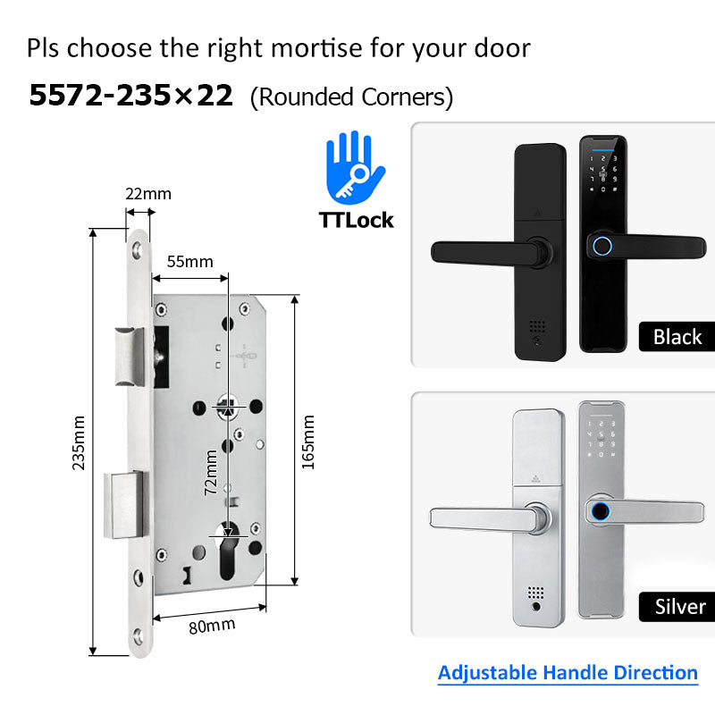 [Ready Stock] 5 In 1 TTLOCK Smart Door Lock Fingerprint Lock Pintu Rumah APP Remote Unlock Password Digital Lock for Woodern Door APP Management Google Home Amazon Alexa