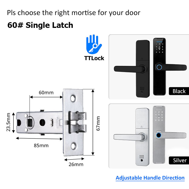 [Ready Stock] 5 In 1 TTLOCK Smart Door Lock Fingerprint Lock Pintu Rumah APP Remote Unlock Password Digital Lock for Woodern Door APP Management Google Home Amazon Alexa