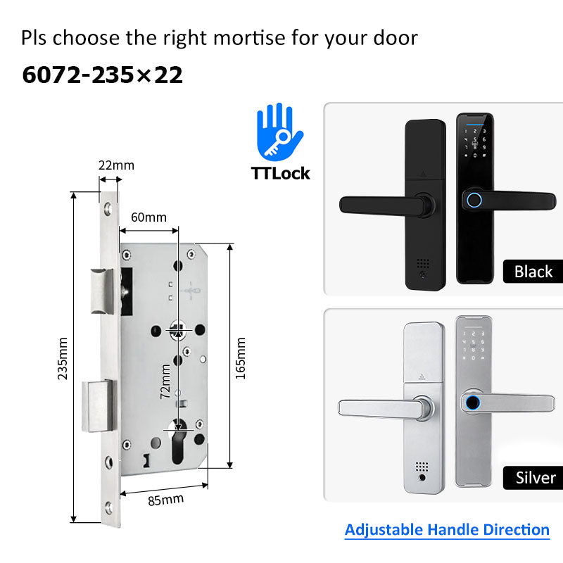 [Ready Stock] 5 In 1 TTLOCK Smart Door Lock Fingerprint Lock Pintu Rumah APP Remote Unlock Password Digital Lock for Woodern Door APP Management Google Home Amazon Alexa