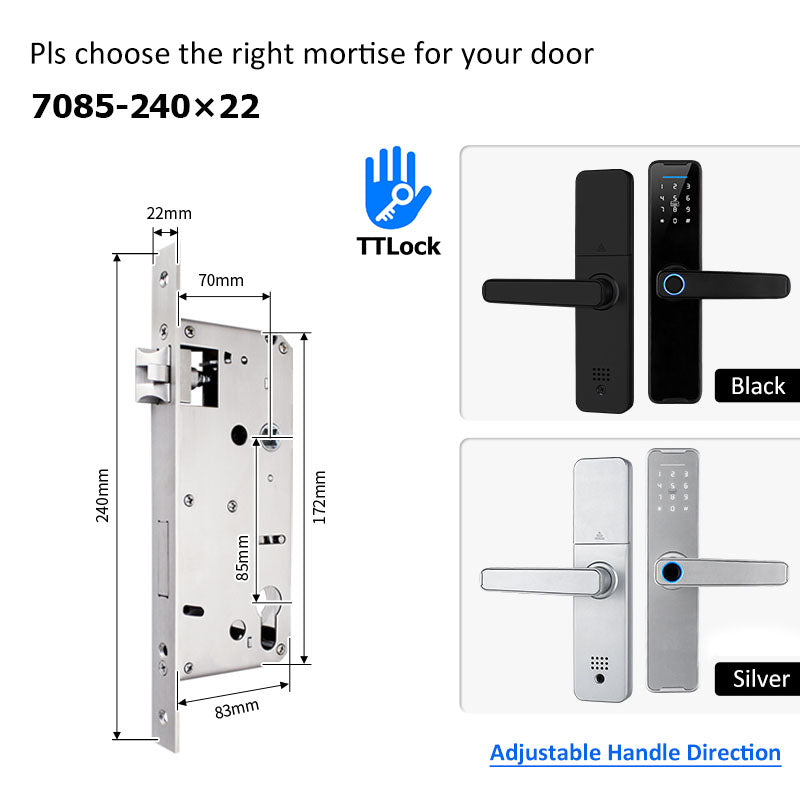 [Ready Stock] 5 In 1 TTLOCK Smart Door Lock Fingerprint Lock Pintu Rumah APP Remote Unlock Password Digital Lock for Woodern Door APP Management Google Home Amazon Alexa