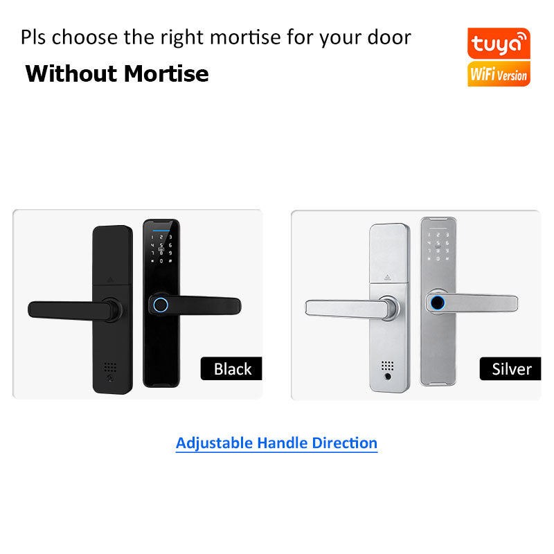 5 In 1 Tuya WiFi Smart Door Lock with Doorbell APP Remote Unlock Fingerprint Digital Lock Tombol Pintu Bilik Password Electronic Lock for Home Wooden Door