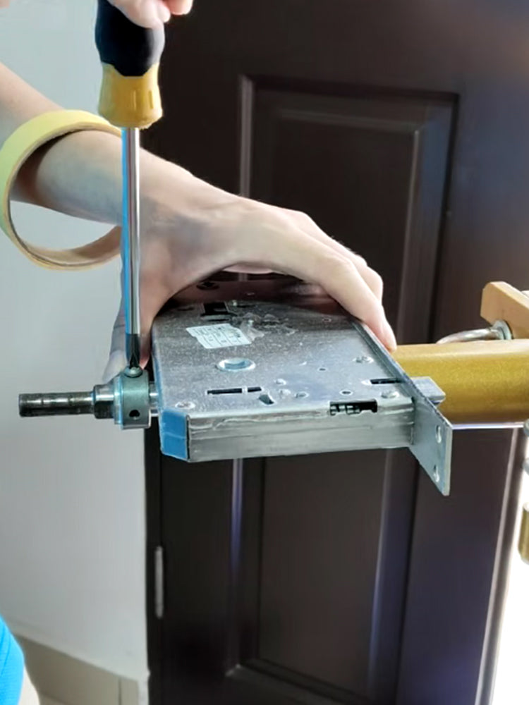Lock mortise preparation for smart lock installation